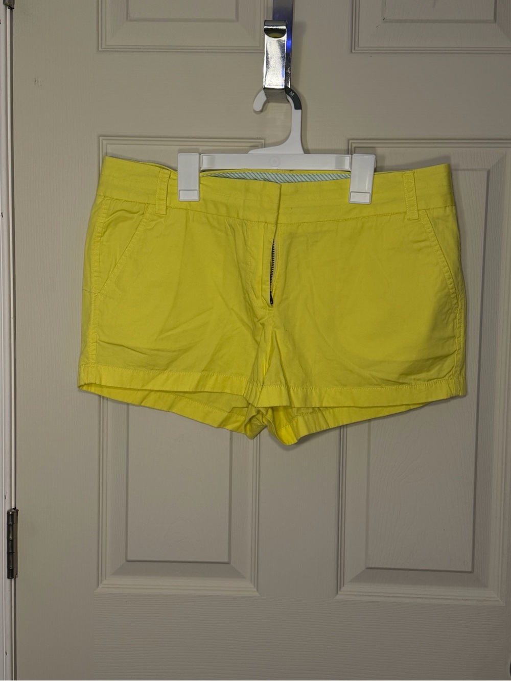 J. Crew Bright Yellow High-Waist Cotton Shorts